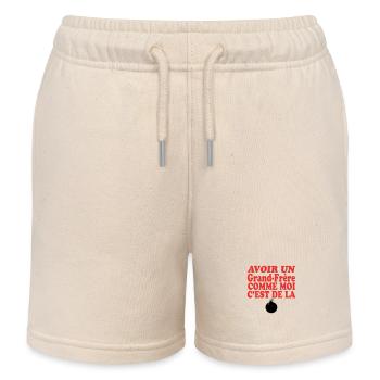 Großer Bruder DER BOMBE 333889 - Kinder Organic Joggingshorts Mini Bolter von Stanley/Stella - Natur - Vorne