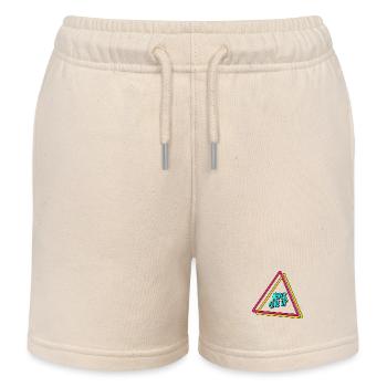 Never give up - Kids Organic Sweat Shorts by Stanley/Stella - soft Ecru - Front