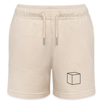 Schwarzer Würfel - Kinder Organic Joggingshorts Mini Bolter von Stanley/Stella - Natur - Vorne