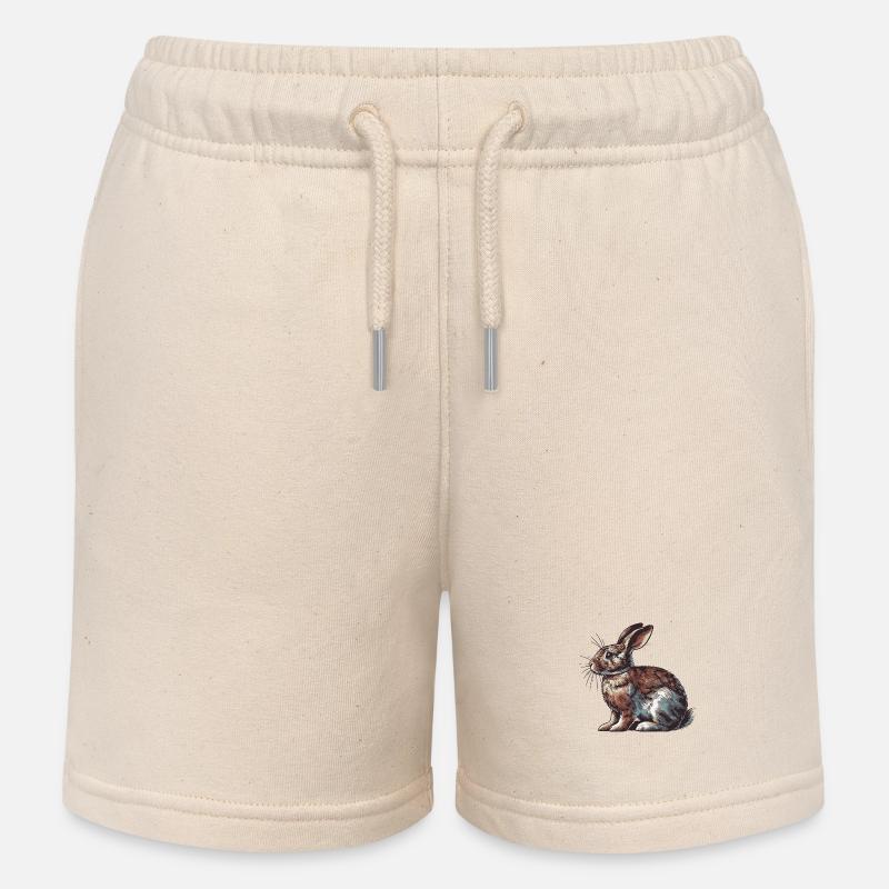 Lièvre - Short de jogging enfant bio Stanley/Stella - écru doux