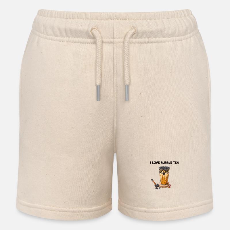 Bubble Tea // Illustration - Short de jogging enfant bio Stanley/Stella - écru doux