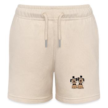 2 Chiens M. Sir Cylindre Chapeau Monocle Lunettes Empire - Short de jogging enfant bio Stanley/Stella - écru doux - Devant