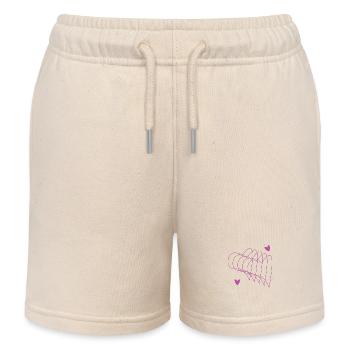 Sweet Pinkish Love Resonance 00 - Kids Organic Sweat Shorts by Stanley/Stella - soft Ecru - Front