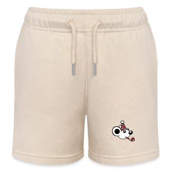 Mouse Birthday Party Birthday Party Party Hat - Kids Organic Sweat Shorts by Stanley/Stella - soft Ecru - Front