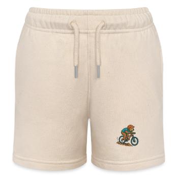 Downhill Bear on Bike – Sauvage et aventureux - Short de jogging enfant bio Stanley/Stella - écru doux - Devant