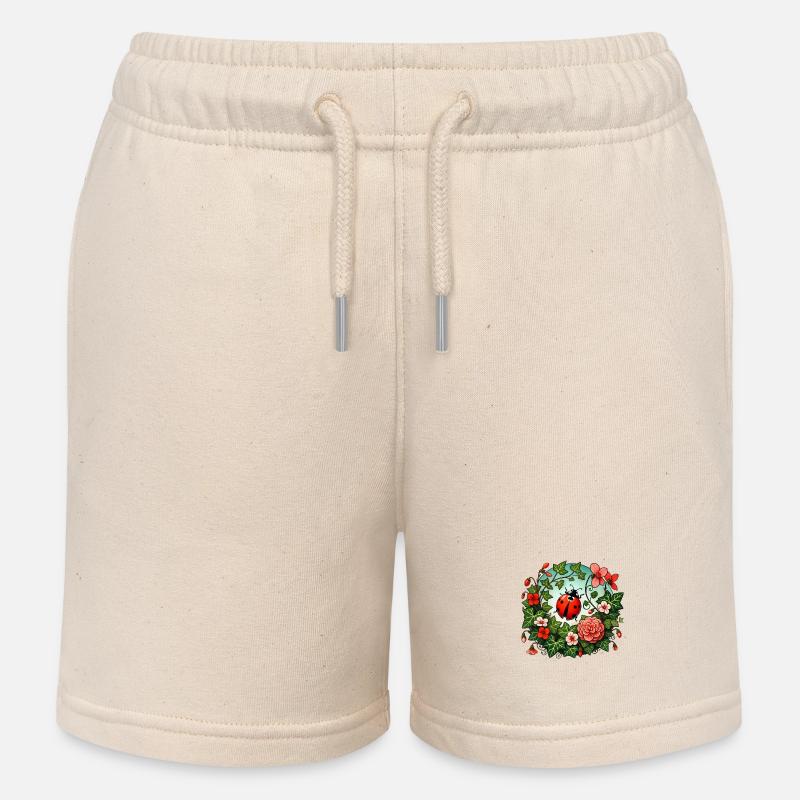 Coccinelle - Short de jogging enfant bio Stanley/Stella - écru doux