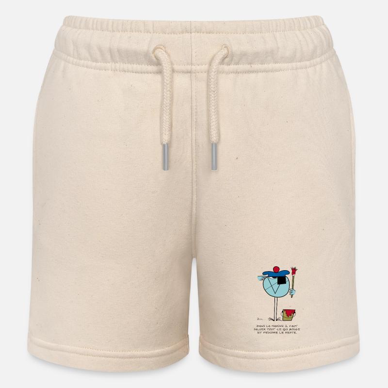 La devise du Marin - Short de jogging enfant bio Stanley/Stella - écru doux