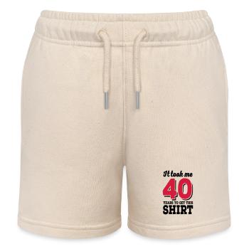 40th birthday - Kids Organic Sweat Shorts by Stanley/Stella - soft Ecru - Front