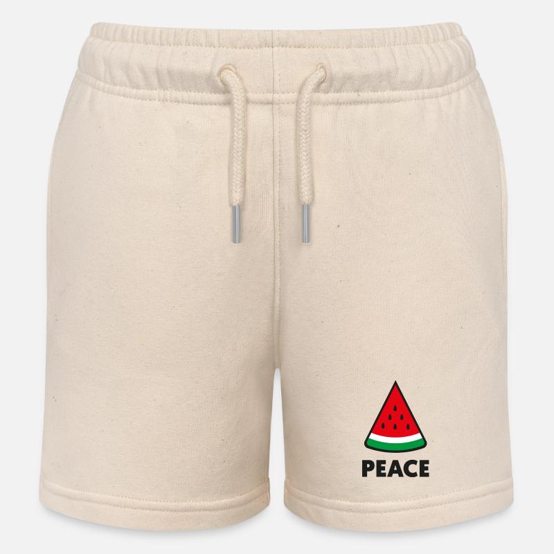 Peace Palestine - Short de jogging enfant bio Stanley/Stella - écru doux