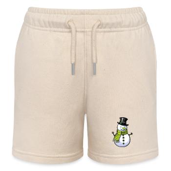 bonhomme de neige hiver neige - Short de jogging enfant bio Stanley/Stella - écru doux - Devant
