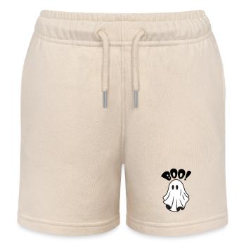 Entzückender Geist Halloween | Buh für die Horrornacht - Kinder Organic Joggingshorts Mini Bolter von Stanley/Stella - Natur - Vorne