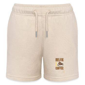 Relax and drink coffee - Kinder Organic Joggingshorts Mini Bolter von Stanley/Stella - Natur - Vorne