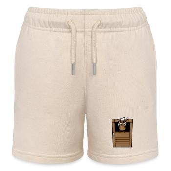 Horse Anxious Horse Stable Stable Door Funny Fear - Kids Organic Sweat Shorts by Stanley/Stella - soft Ecru - Front