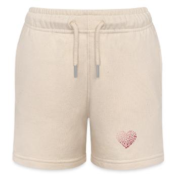 Yoga coeur yogis minimal namaste yogis bouddha amour - Short de jogging enfant bio Stanley/Stella - écru doux - Devant