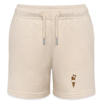 guinea pig - Kids Organic Sweat Shorts by Stanley/Stella - soft Ecru - Front