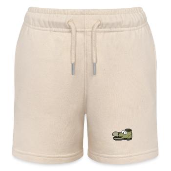 Kindershirt Schuhshirt Kindermotiv vieille chaussure - Short de jogging enfant bio Stanley/Stella - écru doux - Devant