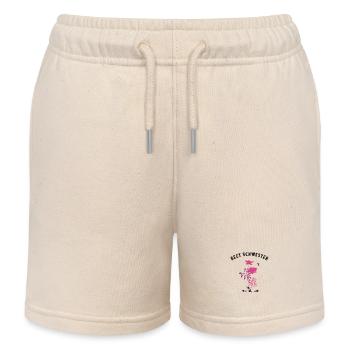 betterave soeur humour jardinage fleurs plantes bio - Short de jogging enfant bio Stanley/Stella - écru doux - Devant