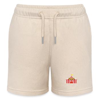 Circus Manege Clown Animals Juggler Artist Juggler - Kids Organic Sweat Shorts by Stanley/Stella - soft Ecru - Front
