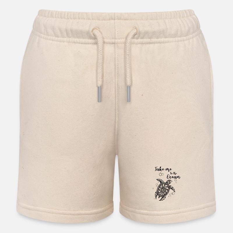 Take me to the Ocean - Short de jogging enfant bio Stanley/Stella - écru doux