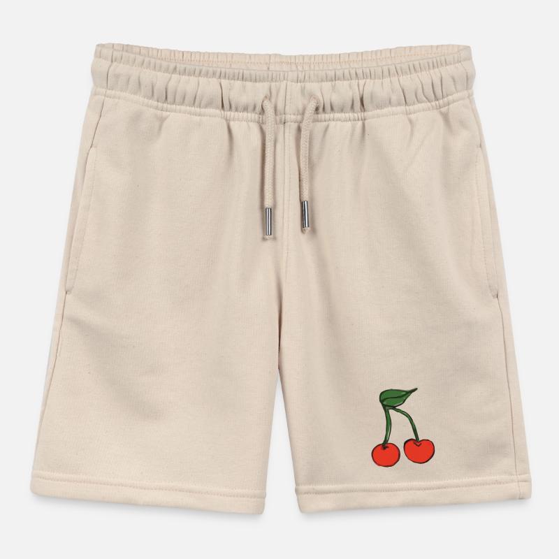 cherry cherry Kids Organic Sweat Shorts by Stanley/Stella