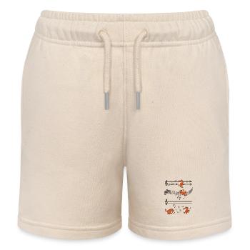 Colorful tiger poses - Kids Organic Sweat Shorts by Stanley/Stella - soft Ecru - Front