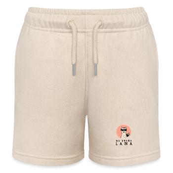 NO DRAMA LAMA - Kids Organic Sweat Shorts by Stanley/Stella - soft Ecru - Front