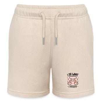 Wütendes Schwein Fingerzeig - Kinder Organic Joggingshorts Mini Bolter von Stanley/Stella - Natur - Vorne