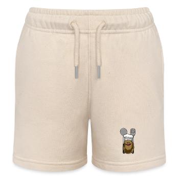 Potato cook cooking hat Cooking spoon potatoes - Kids Organic Sweat Shorts by Stanley/Stella - soft Ecru - Front