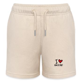 I love mom and dad - Kinder Organic Joggingshorts Mini Bolter von Stanley/Stella - Natur - Vorne