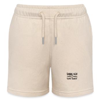 Sabbel Nich Dat Geit - Plattdeutsch Nordsee - Kinder Organic Joggingshorts Mini Bolter von Stanley/Stella - Natur - Vorne