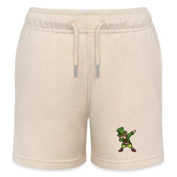 Tanzender Kobold St. Patrick's Day irisch - Kinder Organic Joggingshorts Mini Bolter von Stanley/Stella - Natur - Vorne