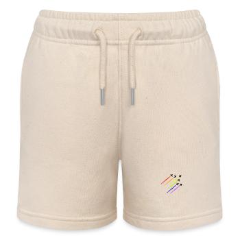 Regenbogen Flugzeug - Kinder Organic Joggingshorts Mini Bolter von Stanley/Stella - Natur - Vorne