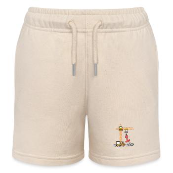 Kinder Geburtstagsshirt Bagger 1 Junge Baustelle 1 - Kinder Organic Joggingshorts Mini Bolter von Stanley/Stella - Natur - Vorne