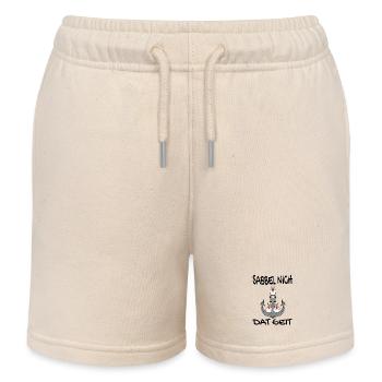 Sabbel Nich Dat Geit - Plattdeutsch Nordsee - Kinder Organic Joggingshorts Mini Bolter von Stanley/Stella - Natur - Vorne