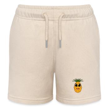 Pineapple - Kids Organic Sweat Shorts by Stanley/Stella - soft Ecru - Front