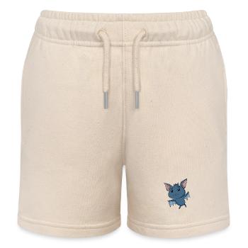 Bat - Kids Organic Sweat Shorts by Stanley/Stella - soft Ecru - Front