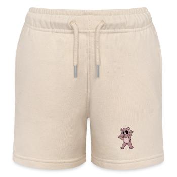 Bear - Kids Organic Sweat Shorts by Stanley/Stella - soft Ecru - Front