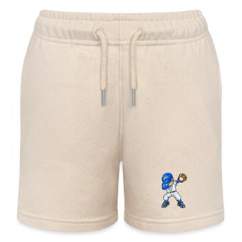 Dabbing Baseball Baseballspieler - Kinder Organic Joggingshorts Mini Bolter von Stanley/Stella - Natur - Vorne