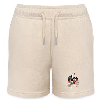 Remorque Poulailler volaille ferme avicole - Short de jogging enfant bio Stanley/Stella - écru doux - Devant