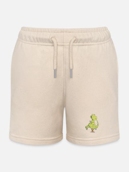 Waches Faultier I Dinosaurier I Dino T-Rex I Fun - Kinder Organic Joggingshorts Mini Bolter von Stanley/Stella - Natur