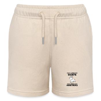 Ich mag Ziegen - Ziegenbock - Kinder Organic Joggingshorts Mini Bolter von Stanley/Stella - Natur - Vorne