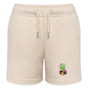 Ananas avec des lunettes de soleil fraîches - Short de jogging enfant bio Stanley/Stella - écru doux - Devant