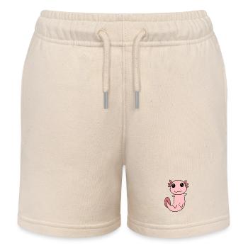 Axolotl Rose Doux - Short de jogging enfant bio Stanley/Stella - écru doux - Devant