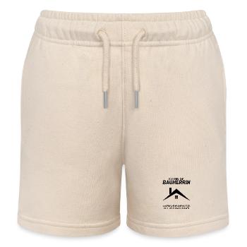 Bauherrin Hausbau Baustelle Richtfest - Kinder Organic Joggingshorts Mini Bolter von Stanley/Stella - Natur - Vorne