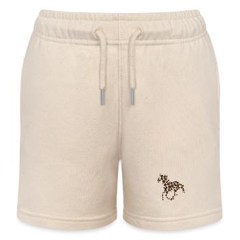 Pferd Leoparden Muster Reiten Reiterin Geschenk - Kinder Organic Joggingshorts Mini Bolter von Stanley/Stella - Natur - Vorne