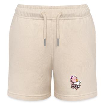 Bouquet with pillow and sleeping cap - Kids Organic Sweat Shorts by Stanley/Stella - soft Ecru - Front