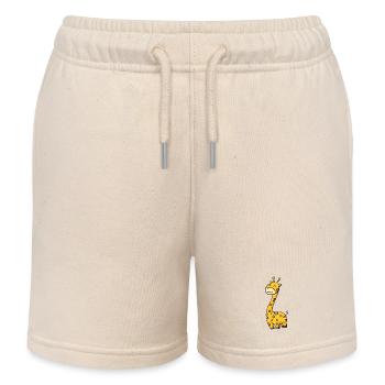 Drôle drôle de girafe - Short de jogging enfant bio Stanley/Stella - écru doux - Devant