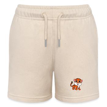 Tiger - Kinder Organic Joggingshorts Mini Bolter von Stanley/Stella - Natur - Vorne