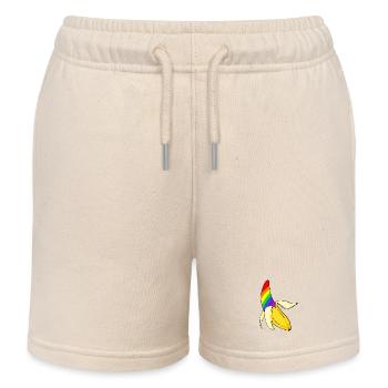 Gay Pride LGBT Rainbow Banana - Short de jogging enfant bio Stanley/Stella - écru doux - Devant