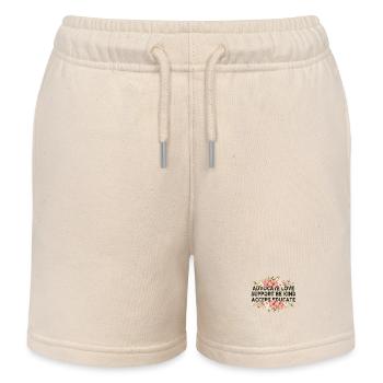 Plaidoyer Amour Soutien Accepter Soyez gentil - Short de jogging enfant bio Stanley/Stella - écru doux - Devant